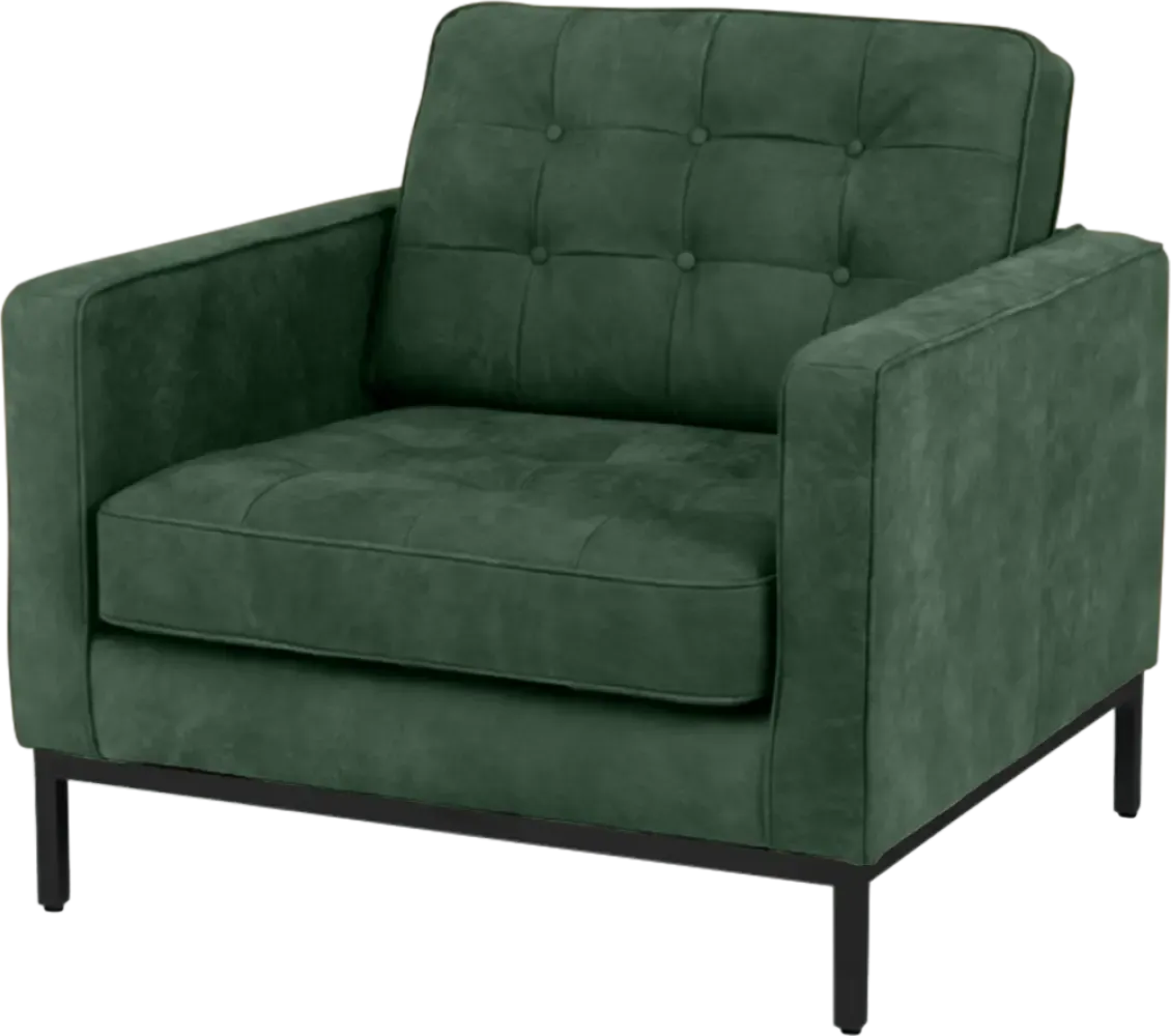 Florence Knoll Hoekbank Kings Blue Velvet (Hoek Links)