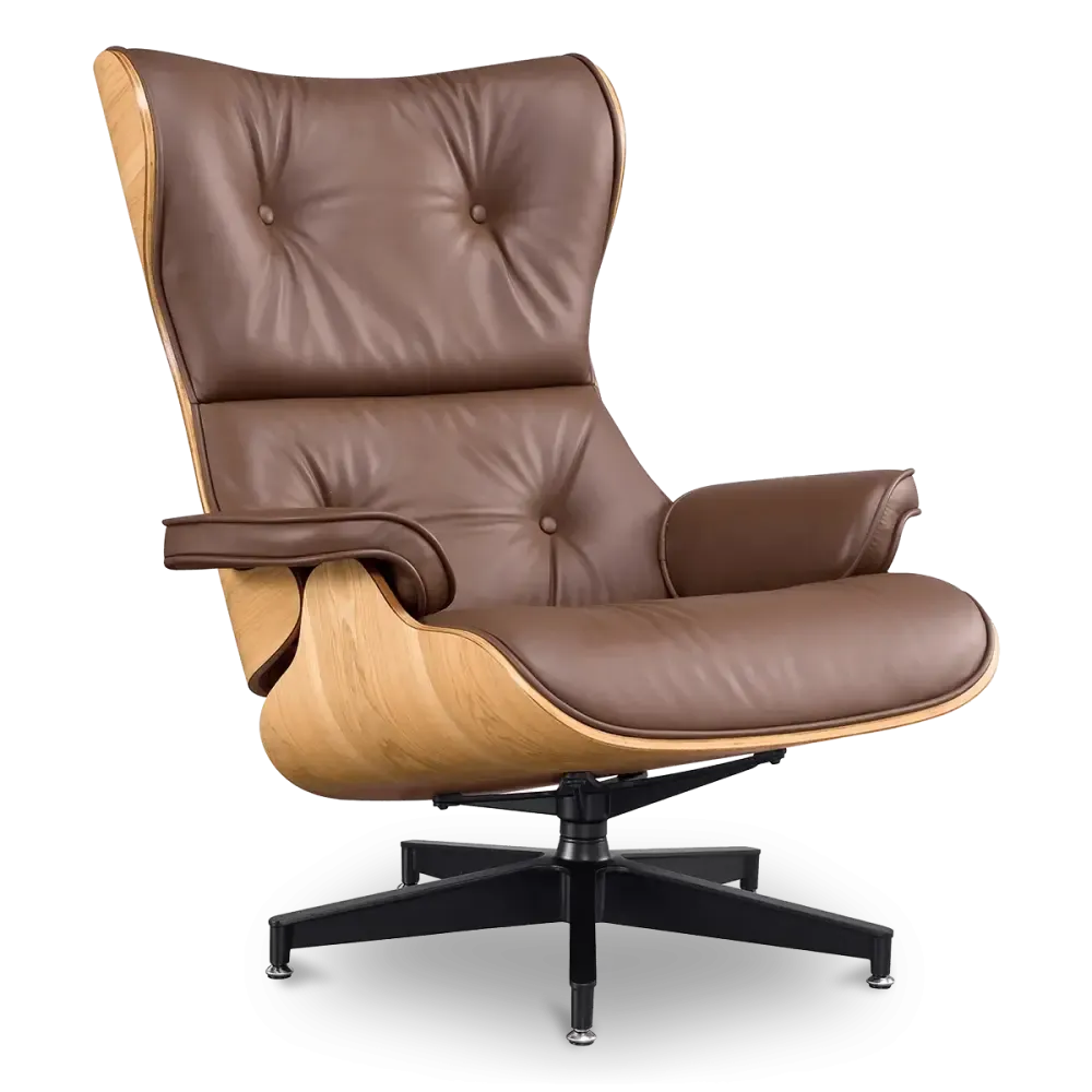 specificaties cavel lounge chair bruin leer essen schalen