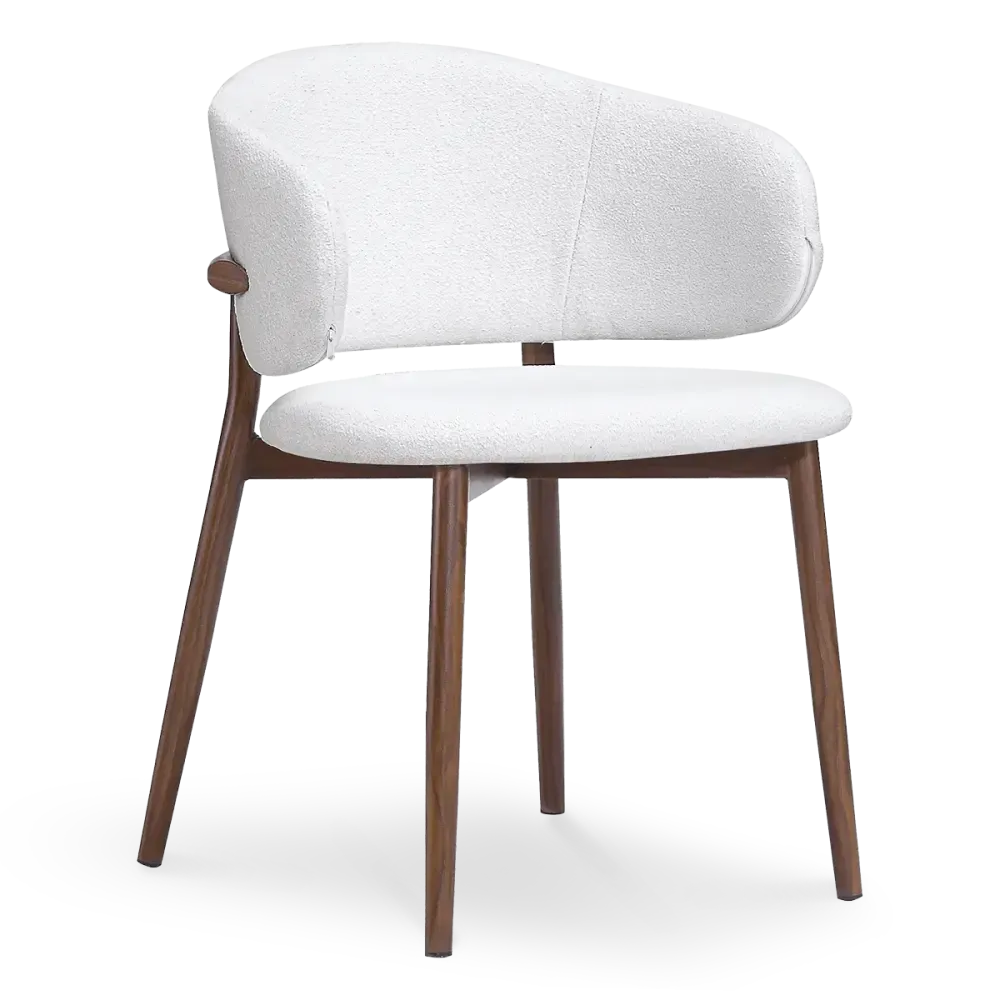 specificaties-nagato-eetkamerstoel-walnoot finish-wit bouclé
