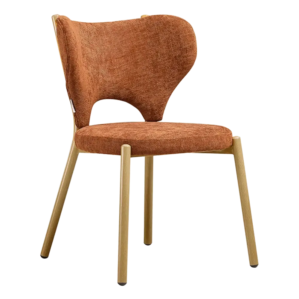 specificaties-cho-eetkamerstoel-eiken poot-terracotte chenille