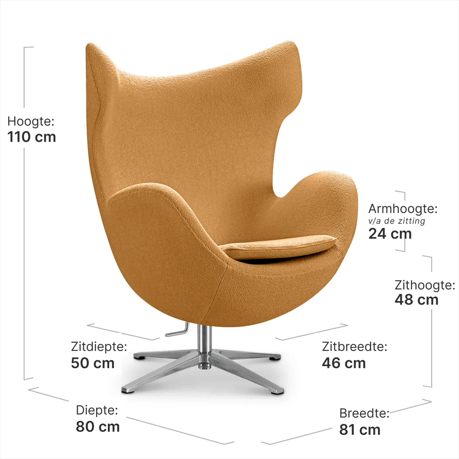 Flag Chair Bruin Teddy Boucle