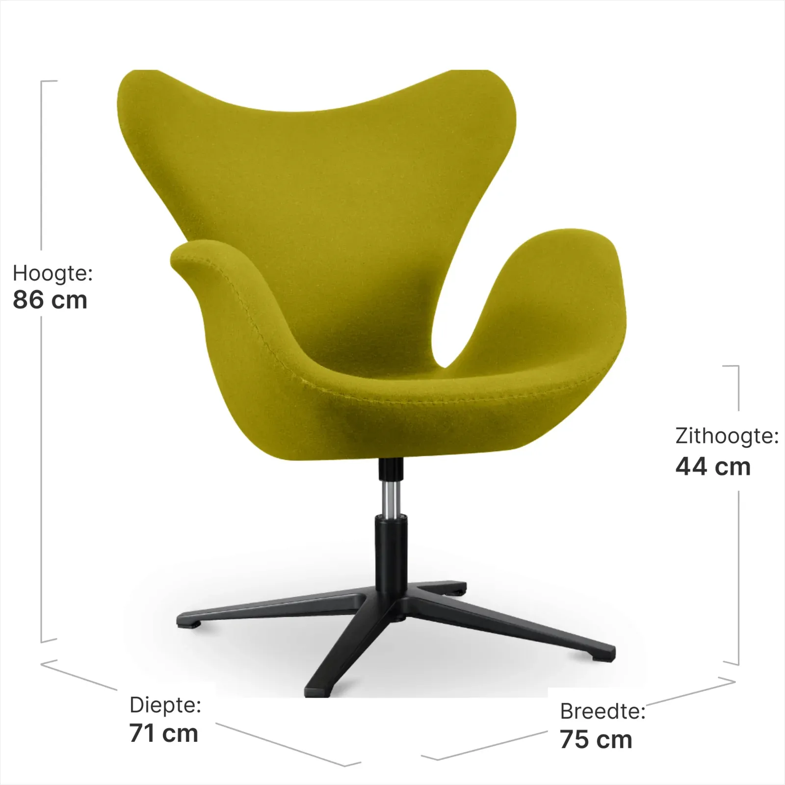 Sean Chair Groen Kasjmier