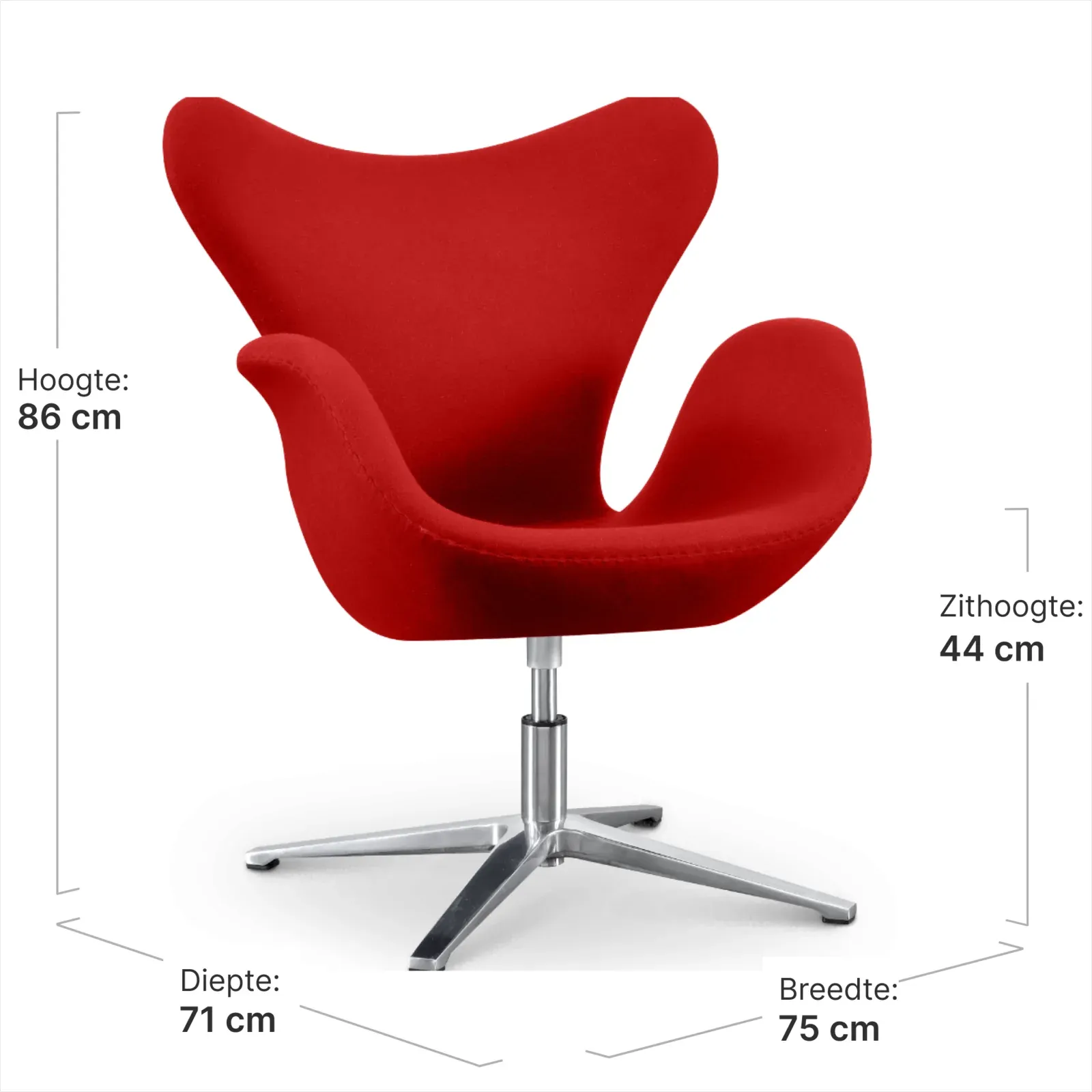 Sean Chair Rood Kasjmier