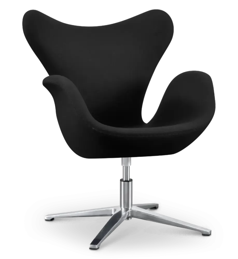 specificaties sean chair zwart kasjmier chrome poot