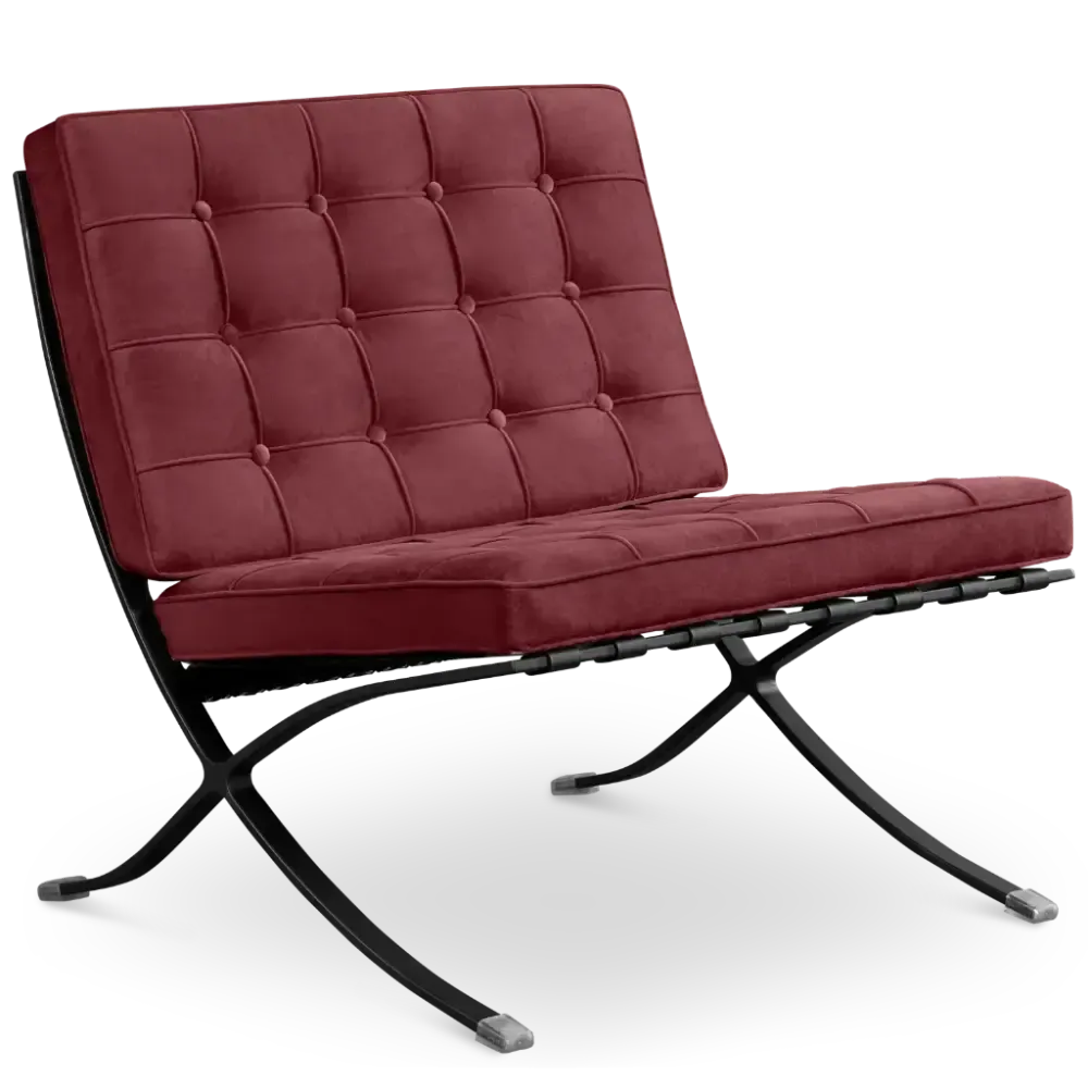specificaties paviljoen chair rood velvet