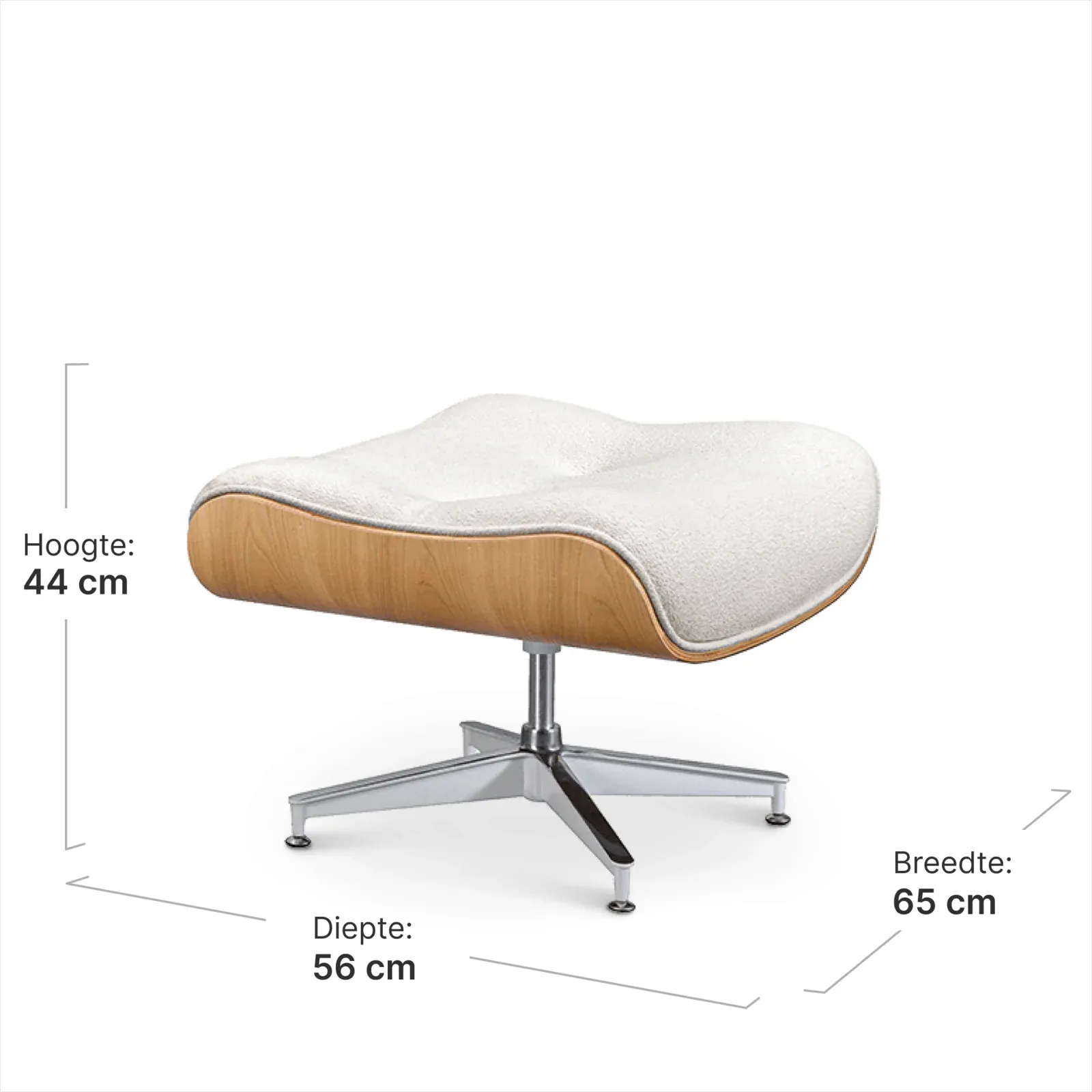 Cavel Lounge Chair Wit Boucle | Essen Schalen