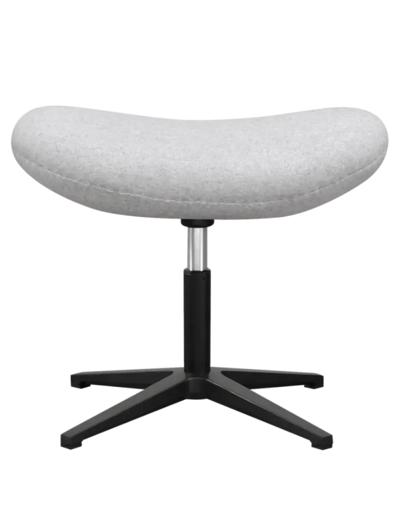 Flegg Ottoman / Hocker Licht Grijs Kasjmier