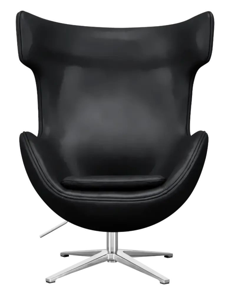 Flegg Chair Zwart Leer