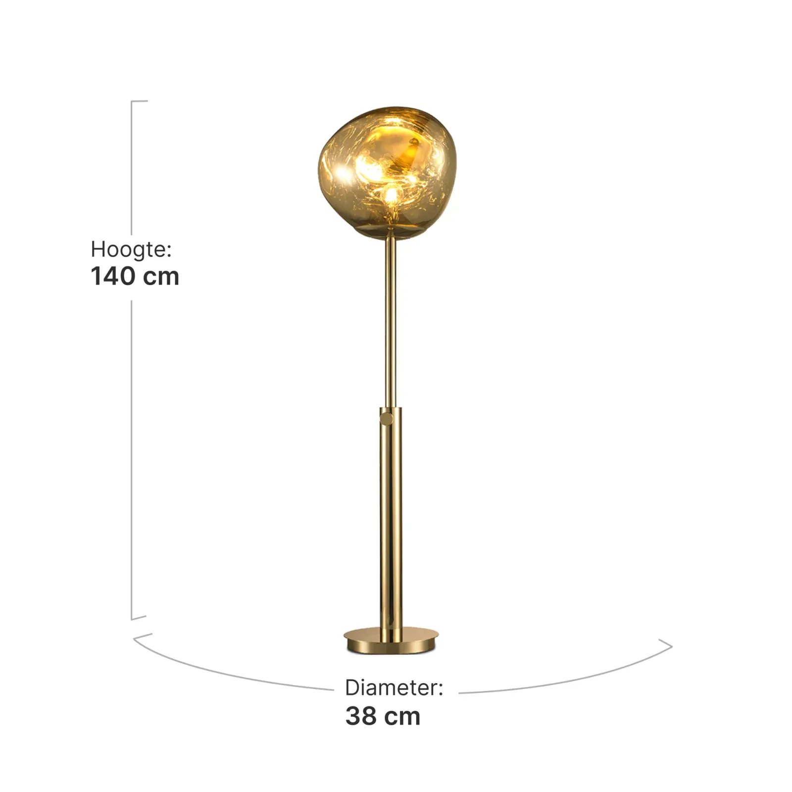 Vloerlamp Blobby | Goud