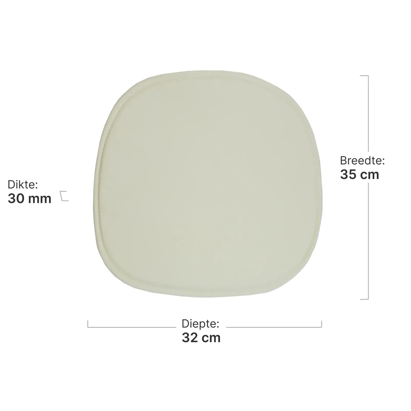 Eames Chair Seatdot / Zitkussen Offwhite