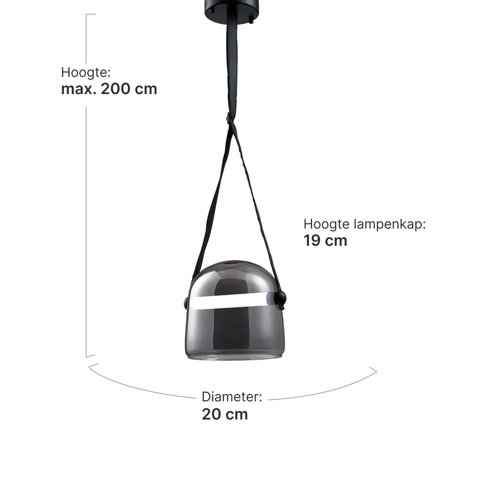 Hanglamp Smoky | Zwart