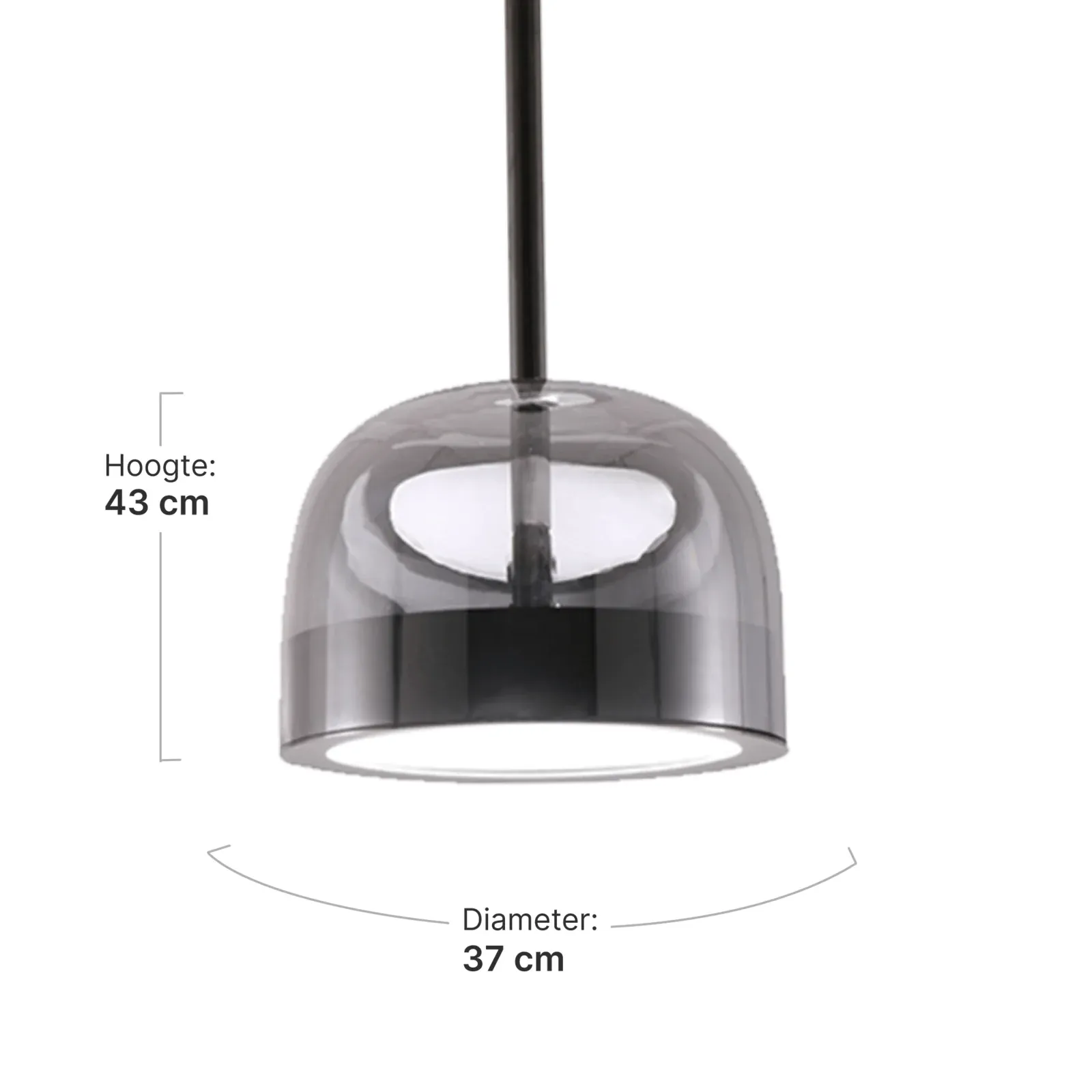 Hanglamp Orac Smoky | Zwart