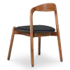 Bow Eetkamerstoel | Walnoot Hout | Zwart PU Leer