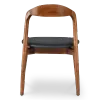 Bow Eetkamerstoel | Walnoot Hout | Zwart PU Leer