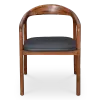 Artson Eetkamerstoel | Walnoot Hout | Zwart PU Leer