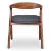 Artson Eetkamerstoel | Walnoot Hout | Zwart PU Leer