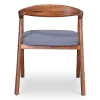 Artson Chair Notenhout Grijs Linnen vooraanzicht