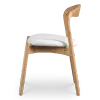 Bow Eetkamerstoel | Essen Hout | Wit Boucle
