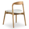 Bow Eetkamerstoel | Essen Hout | Wit Boucle