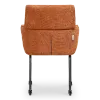 Eetkamerstoel Met Wieltjes Modar | Terracotta Chenille