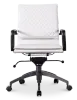Diamond Softpad Bureaustoel Wit | Lage Rug