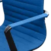 Cavel CD 117 Bureaustoel Blauw Linnen | Zwart Frame