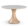 Ronde Tulip Eettafel Wit Keramiek | Naturel Onderstel