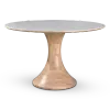 Ronde Tulip Eettafel Wit Keramiek Naturel Onderstel 3