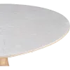 Ronde Tulip Eettafel Wit Keramiek | Naturel Onderstel