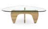 Japandi Salontafel Sabi | Glazen Blad | Essen Onderstel