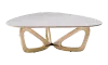 Japandi Salontafel Butterfly | Wit Keramiek | Essen Onderstel