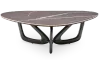 Japandi Salontafel Butterfly | Antraciet Keramiek | Zwart Onderstel