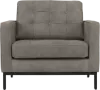 Italo Chair Elegant Silver/Grey Velvet