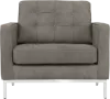 Italo Chair Elegant Silver/Grey Velvet