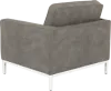 Italo Chair Elegant Silver/Grey Velvet
