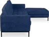 Florence Knoll Hoekbank Kings Blue Velvet (Hoek Links)