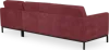 Florence Knoll Hoekbank Bordeaux Red Velvet (Hoek Links)