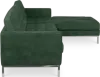 Italo Hoekbank Forest Green Velvet (Hoek Links)