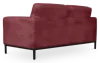 Italo Twee Zits Bordeaux Red Velvet