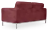 Italo Twee Zits Bordeaux Red Velvet