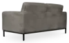 Italo Twee Zits Elegant Silver Grey Velvet