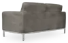 Italo Twee Zits Elegant Silver Grey Velvet