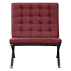 Barcelona Chair XL Bordeaux Red Velvet | Black Frame