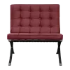 Paviljoen Chair Bordeaux Red Velvet | Black Frame