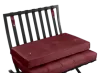 Barcelona Chair Rood Velvet Set | Inclusief Voetenbank | Zwart Frame