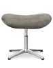 Flegg Ottoman / Hocker Elegant Silver Velvet
