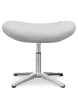Flegg Ottoman / Hocker Licht Grijs Kasjmier