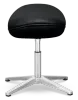Flegg Ottoman / Hocker Zwart Leer