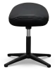 Flegg Ottoman / Hocker Zwart Leer