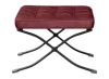 Barcelona Ottoman Bordeaux Red Velvet | Black Frame